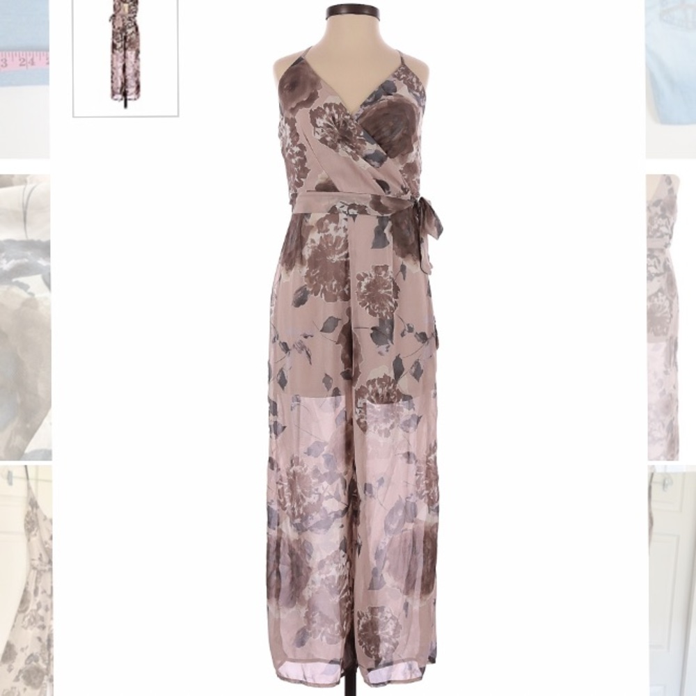 Sienna Sky Floral Mauve Jumpsuit Size Small